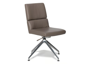 DS-414 - Height-adjustable trestle-based swivel leather office chair _ de Sede